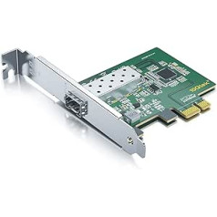 10Gtek® 10/100/1000Mbps Gigabit tīkla karte (NIC) ar Intel 1210AS mikroshēmu | Ethernet konverģēts PCI Express tīkla adapteris | Viena SFP porta | PCI Express 2.1 X1
