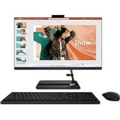 Lenovo IdeaCentre AIO 3 All-in-One Gen 7-23,8 collu FullHD displejs (Intel® Core™ i3-1215U, 512 GB SSHD, 8 GB RAM, DVD±RW, skaļruņi, WiFi 6, Windows 11 Home) Tastatūra + USB pele - melna