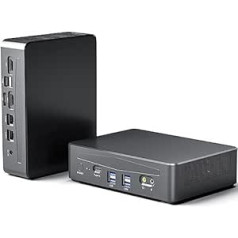 Mini PC Intel Core i9-12900H, 32GB DDR4 RAM, 1TB PCIe 4.0 SSD, WiFi 6E, BT 5.2, 2X 2,5Gbps LAN, 2X HDMI, 1x USB-C, 4K@60Hz, Windows 11 Pro