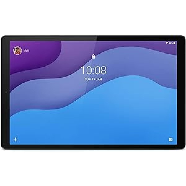 Lenovo Tab M10 2. paaudzes displejs 10,1 collas HD, 4G LTE, 2 GB RAM, 32 GB atmiņa, planšetdators Android 10, dzelzs pelēks, Amazon ekskluzīvs, barošanas avots