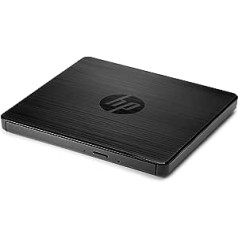 HP External USB DVDRW Drive - Unidad de disco óptico (Negro, Portátil, DVD±RW, USB 2.0)