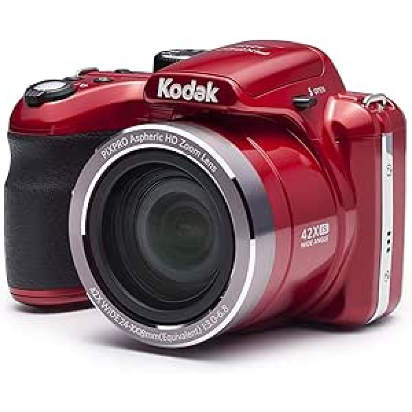 KODAK Pixpro AZ422 — digitālā tilta kamera (20 MP, 42 faku optiskā tālummaiņa, HD video, 3 collu LCD monitors)