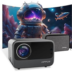 Elektriskais fokuss/trapecveida korekcija: Hipppus mini viedais projektors 4K Android projektors Full HD 1080P mājas kinozāles WiFi 6 Bluetooth video mini projektors mobilais tālrunis, kas ir savietojams ar viedtālruni/fire