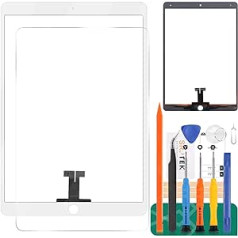 Paredzēts iPad Air 3 2019 skārienekrānam A2153 A2123 A2152 stikla nomaiņai iPad Pro 10.5 (2017) digitalizatoram A1701 A1709 paneļa remonta daļu komplekts (balts)