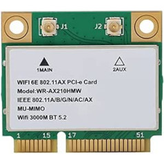 AX210 5374M WiFi 6E 5G trīsfrekvences Gigabit integrēta bezvadu tīkla karte PCIE 5.2 Bluetooth klēpjdatoram