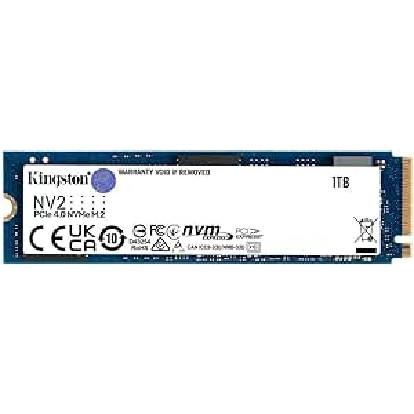 Kingston NV2 NVMe PCIe 4.0 iekšējais SSD 1TB M.2 2280 -SNV2S/1000G, cietvielu disks