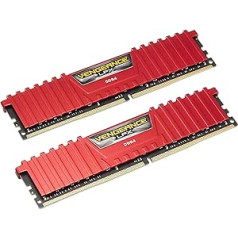 Corsair Vengeance LPX 32GB (2x16GB) DDR4 2666MHz C16 XMP 2.0 augstas veiktspējas galddatora atmiņas komplekts, sarkans