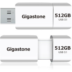 Gigastone Z60 512 GB divu pakotņu USB 3.1 zibatmiņas disks, R/W 400/300 MB/s īpaši liela ātruma pildspalvas diskdzinis, ievelkama dizaina zibatmiņas diskdzinis bez vāciņa, USB 2.0/USB 3.0 interfeiss saderīgs