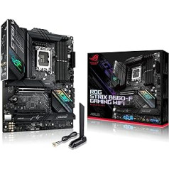 ASUS ROG STRIX B660-F spēļu WiFi mātesplates ligzda Intel LGA 1700 (Intel B660, ATX, DDR5 atmiņa, PCIe 5.0, WiFi 6, 3x M.2, Aura Sync)