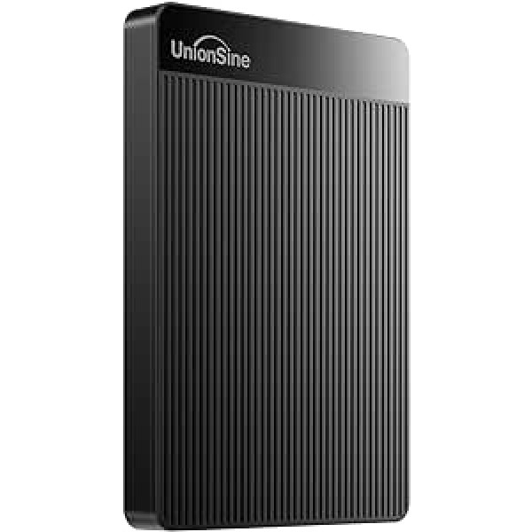 UnionSine ārējais cietais disks 2 TB īpaši plāns portatīvais 2,5 collu USB 3.0 SATA cietā diska krātuve personālajam datoram, Mac, TV Wii U, Xbox, PS4, (melns) HD2510