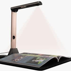 Bamboosang X7 Book and Document Scanner, 15MP High Resolution Portable Document Camera, Automatic Aperture and Desk, Capture Size A3, USB, SDK & Twain for Office and Educational Presentation