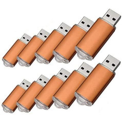 10 PAKC USB Flash Drive USB 2.0 Memory Stick Memory Drive Pen Drive Orange 4 GB