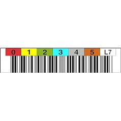 LTO 7 etiķete horizontālā Nummernkreis 000100 - 000199