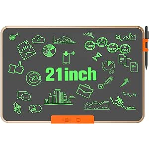 GIGART LCD rakstāmdēlis, 21 collu LCD rakstāmplanšetdators ar slēdzamu dzēšanu, LCD burvju dēlis, bērnu rotaļlieta, zēni, meitenes, pieaugušie, dāvanas mājām, darbam, dzīvei, skolai