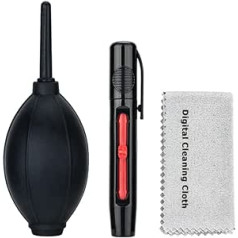 PROfezzion 3-in-1 Cleaning Kit for DSLR Camera and Lens (Power Bellows, Cleaning Pen and Microfibre Cloth for Cleaning)