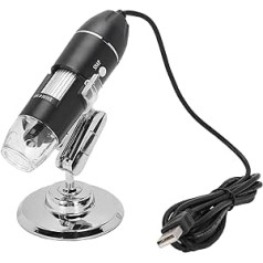 1600X USB Digital Microscope, Mini Adjustable with 8 LED Lights, Portable Electronic Microscope with Stand for Windows 7, for Windows 10/10.13, Android etc.