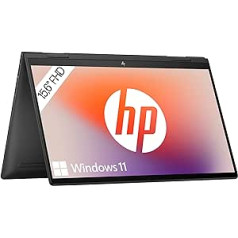 HP ENVY x360 2-in-1 klēpjdators, 15,6 collu FHD skārienekrāns, AMD Ryzen 7 7730U, 16 GB DDR4 RAM, 1 TB SSD, AMD Radeon Graphics, Windows 11, QWERTZ, melns