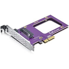 U.2 SFF-8639 to PCIe Adapter, PCIe 3.0 X4 Expansion Card for 2.5 Inch U.2 NVMe SSD or 2.5 Inch SATA SSD, with Full Height and Low Profile Brackets