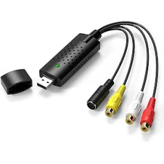 Rybozen USB 2.0 audio/video pārveidotājs — digitalizējiet un rediģējiet videoklipus no jebkura analogā avota, tostarp VCR VHS DVD