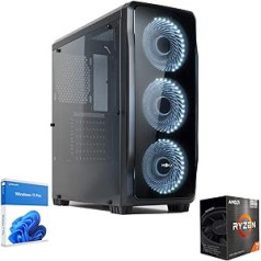 'PC Desktop Intel Quad Core Windows Software 10 Professional Original/WiFi/HD 1TB SATA III/8GB 1600MHz RAM Power Supply 500 Watt ATX/Input/USB 2.0 Audio/Video/Monitor 24 Led Full Hd Hdmi Vga Dvi Keyboard and Mouse USB PC Fixed Asemblato Ready to Use, 