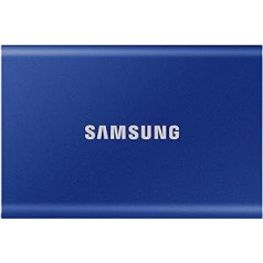 Samsung T7 pārnēsājamais SSD — 500 GB — USB 3.2 Gen.2 ārējais SSD SD Indigo Blue (MU-PC500H/WW)