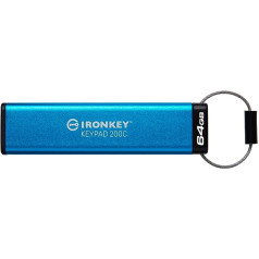 Kingston IronKey Keypad 200 Type-C Hardware Encrypted USB Flash Drive FIPS 140-3 Level 3 (Pending) with XTS-AES 256-bit Hardware Encryption - IKKP200C/64GB