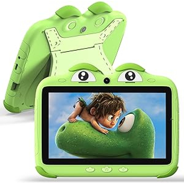 ascrecem Kids Tablet 7 collu bērnu planšetdators Android toddler planšetdators bērniem ar WiFi divkameru Bluetooth, bērnu vadību, izglītību, spēlēm, četrkodolu 2 GB RAM 32 GB ROM Google Play no 3 līdz 14