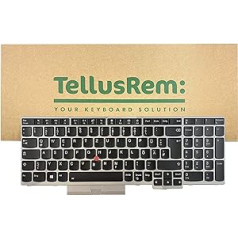 TellusRem Replacement Keyboard German Backlight for Lenovo Edge L580 E580 P52 P72 T590 T580s