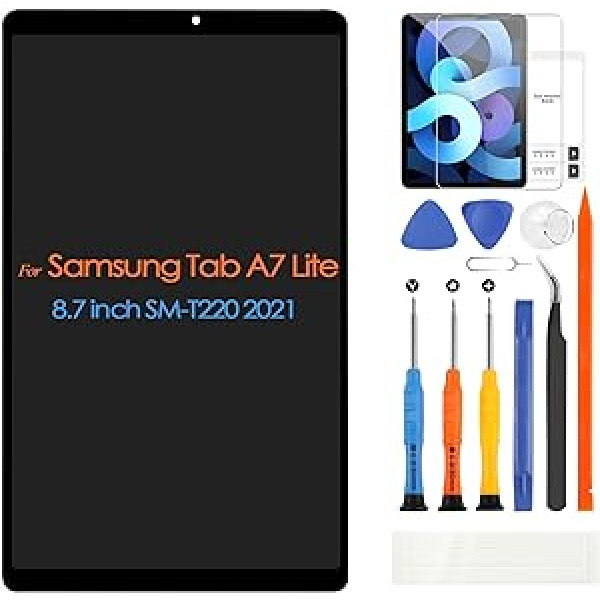 SM-T220 LCD ekrāns priekš Samsung Galaxy Tab A7 Lite Wi-Fi SM-T220 T220 8,7 collu LCD displeja nomaiņas ekrāns priekš Samsung Galaxy SM-T220 T220 skārienekrāna ciparu pārveidotāja montāža ar remonta komplektu