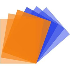 Color Correction Gel Filter 6 Pack 40x50cm Warm Orange Blue Lighting Sheet for Photo Studio Video Flashlight LED Light Photography