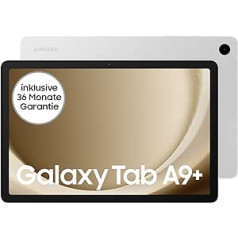 Samsung Galaxy Tab A9+ 5G Android planšetdators, 64 GB krātuve, liels displejs, 3D skaņa, Simlock bez līguma, sudraba krāsa, iekļauta 3 gadu garantija [ekskluzīvi Amazon]