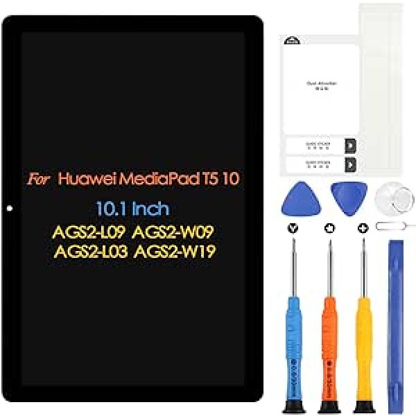 LCD displejs Huawei MediaPad T5 10 AGS2-L09 AGS2-W09 AGS2-L03 AGS2-W19 10,1 collu skārienekrāna digitazera komplekts ar remonta komplektu