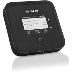 NETGEAR 5G maršrutētājs ar SIM karti un WiFi 6, M5 WLAN 5G maršrutētājs mobilais, lejupielādes ātrums līdz 4 GBit/s, AX1800 WiFi 6 WLAN tīklājs līdz 32 ierīcēm, MR5200 atbalsta visus tīklus