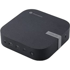 ASUS CHROMEBOX5-S3006UN mini galddators (Intel Core i3-1220P procesors, integrēta Intel UHD grafika, 8 GB DDR4 atmiņa, 128 GB M.2 NVMe PCIe 3.0 SSD, WiFi 6E, Chrome OS), melns