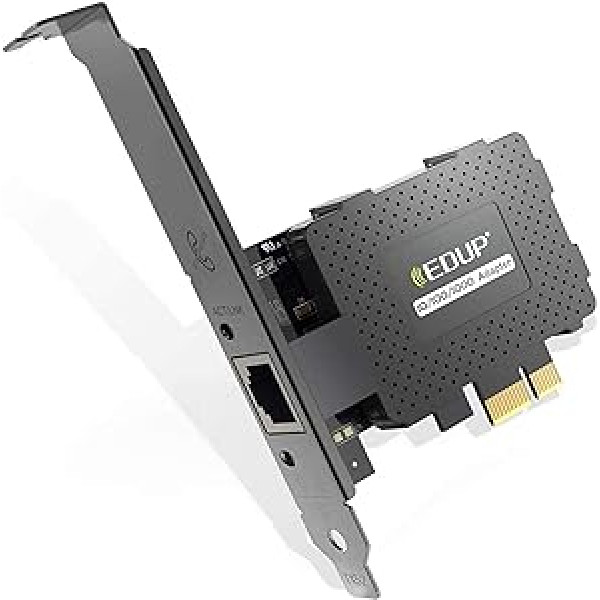 EDUP Gigabit Ethernet PCI Express PCI-E tīkla karte 10/100/1000Mbps RJ45 LAN adaptera pārveidotājs galddatoram, Gigabit Ethernet PCI-E tīkla karte operētājsistēmai Windows 10, 8/8.1, 2000, XP, Vista, 7