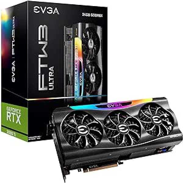 EVGA GeForce RTX 3090 Ti FTW3 Ultra Gaming, 24G-P5-4985-KR, 24GB GDDR6X, iCX3, ARGB LED, Backplate, Free eLeash