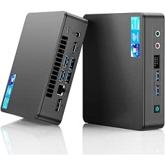 Intel NUC 11 Mini PC (NUC11ATKC4), Intel Celeron N5105, 8GB RAM, 256GB SSD, Windows 11, 4K Ultra HD dubultdisplejs, dubultais WiFi, Gigabit Ethernet ports, birojam/mācībām/mājām (Atlas Canyon)