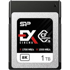 Silicon Power Cinema EX CFexpress Typ B Speicherkarte, 1 TB, bis zu 1700 MB/s Lesegeschwindigkeit