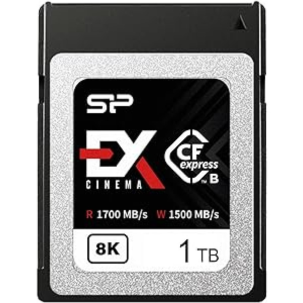 Silicon Power Cinema EX CFexpress Typ B Speicherkarte, 1 TB, bis zu 1700 MB/s Lesegeschwindigkeit