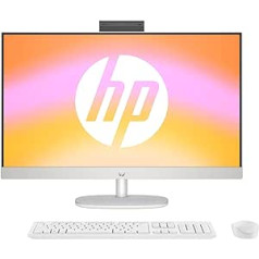 HP All-in-One galddators | 27 collu FHD displejs | AMD Ryzen™ 5 7520U | 16 GB DDR5 RAM | 1 TB SSD | AMD Radeon™ grafikas bloks | Windows 11 sākums | Balts