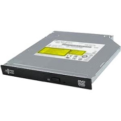 Hitachi-LG GTC2N iekšējais DVD diskdzinis, plāns 12,7 mm DVD atskaņotājs/rakstītājs klēpjdatoram/galddatoram, saderīgs ar operētājsistēmu Windows 10, 8x lasīšanas/rakstīšanas ātrums — melns