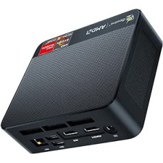 Beelink Mini PC AMD Ryzen 5 5560U (6C/12T, līdz 4,0 GHz), Mini dators 16GB DDR4 RAM/1TB M.2 2280 NVME SSD atbalsts 4K@60Hz izvade/WiFi 6/BT5.2/HDMI/C tips Spēles/birojs/mājas