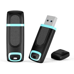 Iepakojumā 2 USB atmiņas zibatmiņa 128 GB 3.0, Vansuny liela ātruma atmiņas karte 128 GB USB 3.0 zibatmiņas disks, portatīvais diskdzinis personālajam datoram, klēpjdatoram, automašīnas audio, viedtelevizoram (128 GB, ciāna*2)