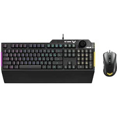 ASUS TUF Gaming Combo K1 & M3 Vadu peles tastatūras komplekts, melns