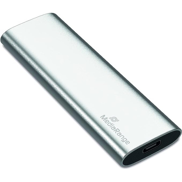 MediaRange Externes SSD Laufwerk 240 GB — C tipa USB cietvielu Laufwerk ar 3.2 Gen 2 Flash Technologie, datu pārsūtīšanas zibatmiņas datu pārsūtīšanas ātrums, 450 MB/s, 420 MB/s