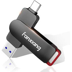 fanxiang FF520 USB 3.2 SSD Stick, 512 GB cietvielu zibatmiņas disks, C tips + USB 3.2 liels ātrums līdz 560 MB/s, īpaši ātrāks, Android, iPhone15, MacBook/Pro/Air un citiem ierīcēm