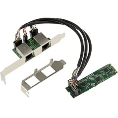 Karte M2 M.2 NGFF PCIe BM atslēga 2 pieslēgvietas 2,5 gigabitu RJ45 LAN Ethernet 10 100 1000 1G 2,5 G dubultā mikroshēma Realtek RTL8125