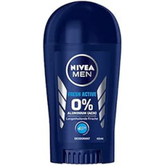 Nivea Men Fresh Active dezodorantu nūjiņas, iepakojums pa 6 (6 x 40 ml), alumīnija nesaturošs dezodorants ar atsvaidzinošu formulu, dezodorants ar 48 stundu aizsardzību, baro ādu