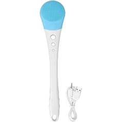 Yinhing Electric Shower Brush, Electric Body Brushes with Long Handle, Multifunctional, Waterproof Shower Brush for Gentle Exfoliating Massage of the Body (Blue)