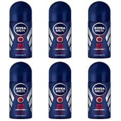 Nivea 6 x NIVEA Air Freshener Body Men Dry Impact Plus dezodorants Roll On Akcija noliktavā vīriešiem